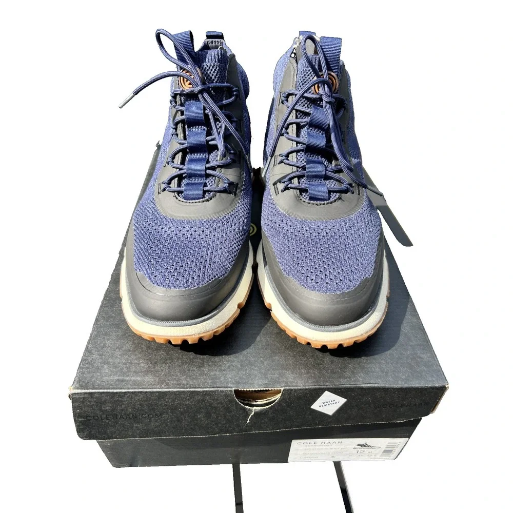 Cole Haan 4.Zerogrand Stitchlite Boot Mens peacoat/Dark Denim 12M Water Resistan